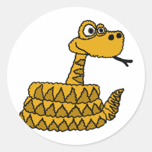Pegatina Redonda PERSONALIZADO Funky Rattlesnake
