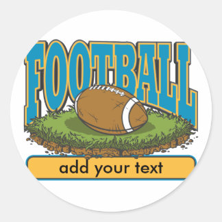 Pegatina Redonda Personalizado Fútbol Añadir texto