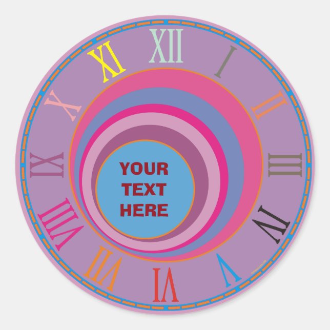 Pegatina Redonda Personalizado girly bonito swift círculos tornado  (Anverso)