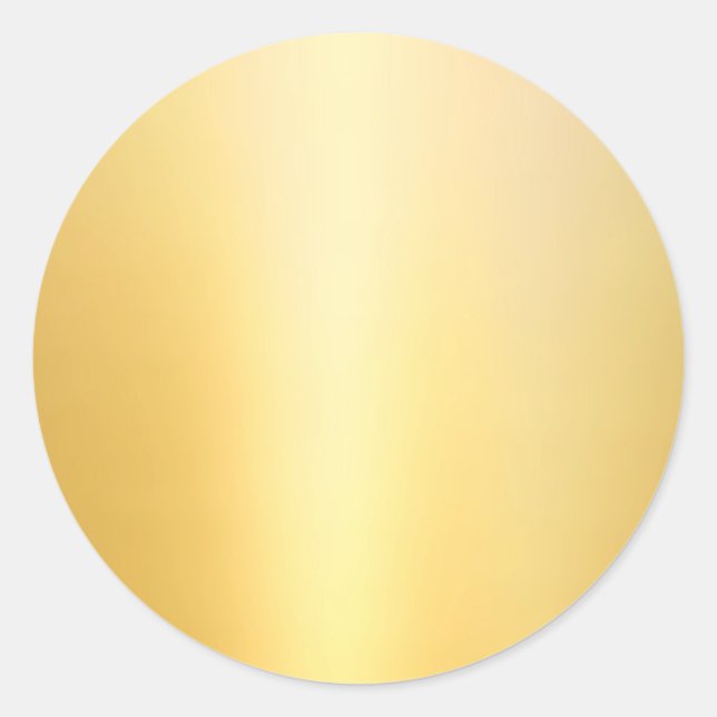 Pegatina Redonda Personalizado Glamorous Gold Blank Template Classi (Anverso)