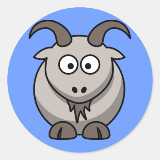 Pegatina Redonda Personalizado Goat (Anverso)