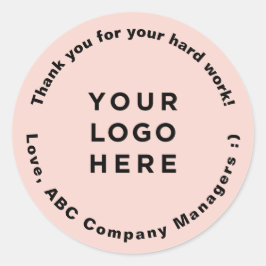 Pegatina Redonda Personalizado Gracias A Los Regalos Del Día De Apr