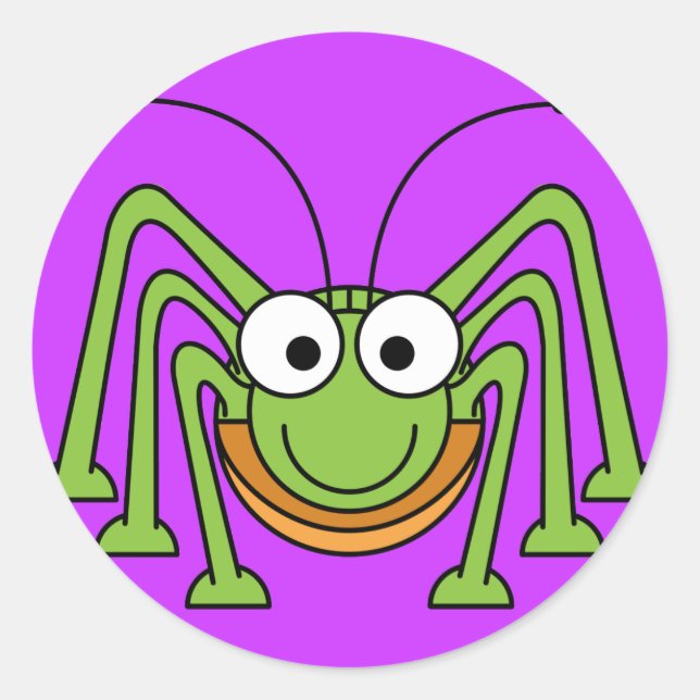 Pegatina Redonda Personalizado Grasshopper (Anverso)