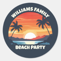 Personalizado Guay Sunrise Palm Trees Fiesta Blue