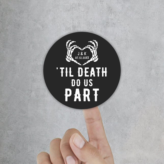 Pegatina Redonda Personalizado Hasta Que La Muerte Nos Haga Boda Pa (Til Death Do Us Part Wedding Supplies Custom Classic Round Sticker
)