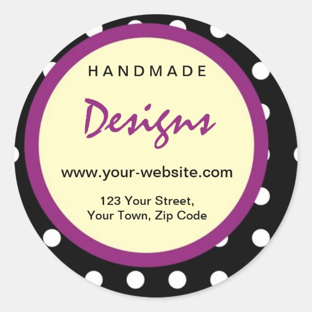 Pegatina Redonda Personalizado hecho a mano por Pegatinas (Anverso)