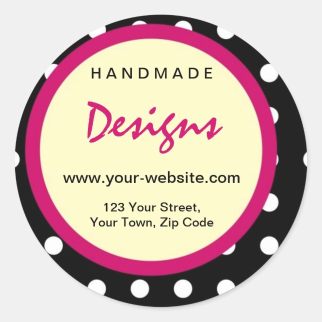 Pegatina Redonda Personalizado hecho a mano por Pegatinas (Anverso)