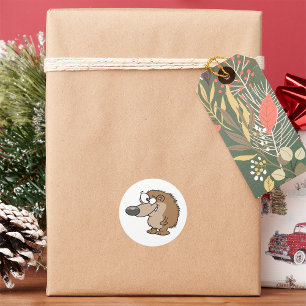 Pegatina Redonda Personalizado Hedgehog