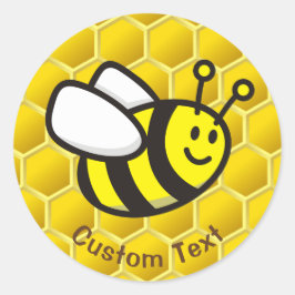 Pegatina Redonda Personalizado Honeybee