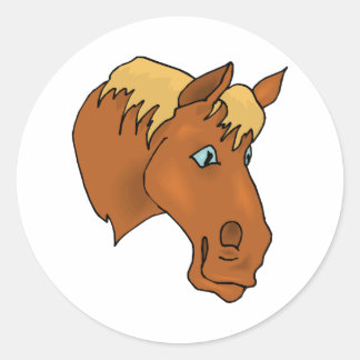 Pegatina Redonda Personalizado Horsehead