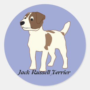 Pegatina Redonda Personalizado Jack Russell Terrier