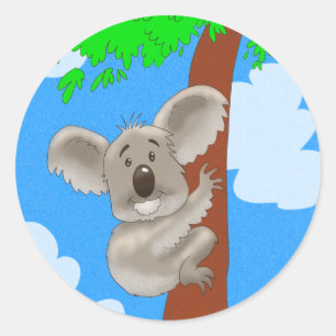 Pegatina Redonda Personalizado Koala