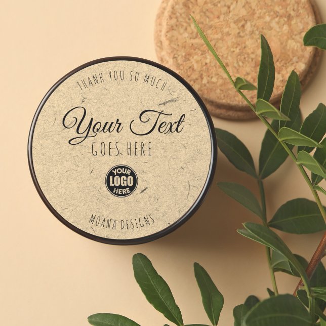 Pegatina Redonda Personalizado Kraft Label Vintage Simple Trendy (Homemade with Love Kraft Paper | Jam Canning Label)