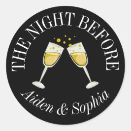 Pegatina Redonda Personalizado la noche anterior a los pegatinas
