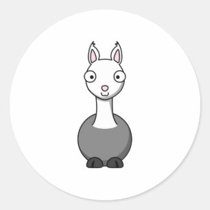 Pegatina Redonda Personalizado Llama