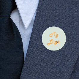 Pegatina Redonda Personalizado logo imagen de negocios sage verde