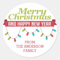 Personalizado Merry Christmas Bright Lights Pegati
