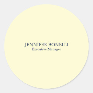 Pegatina Redonda Personalizado minimalista añade tu nombre color cr