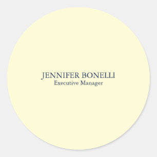 Pegatina Redonda Personalizado minimalista añade tu nombre color cr