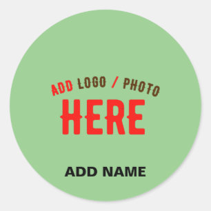 PEGATINA REDONDA PERSONALIZADO MODERNO ESTILO MINT VERIFICADO VERIF