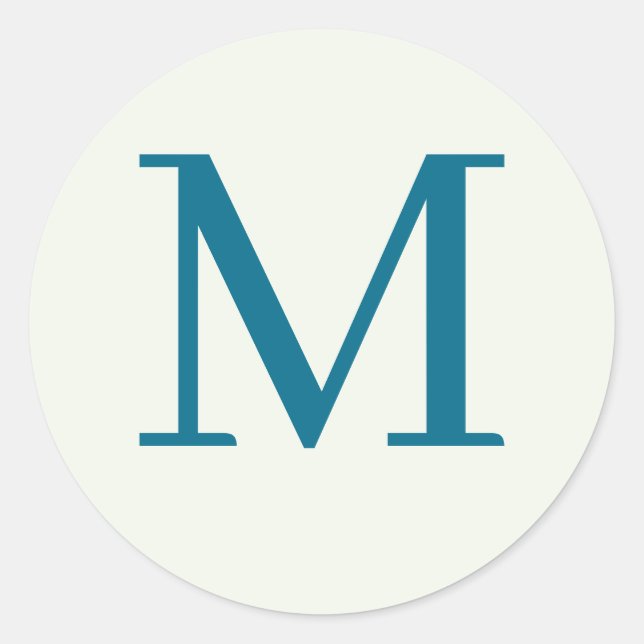 Pegatina Redonda Personalizado monogramado (Anverso)