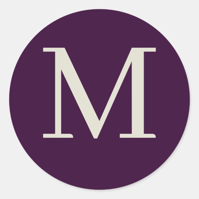Pegatina Redonda Personalizado monogramado (Anverso)