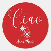 Personalizado Navidades de la Ciao en rojo y blanc