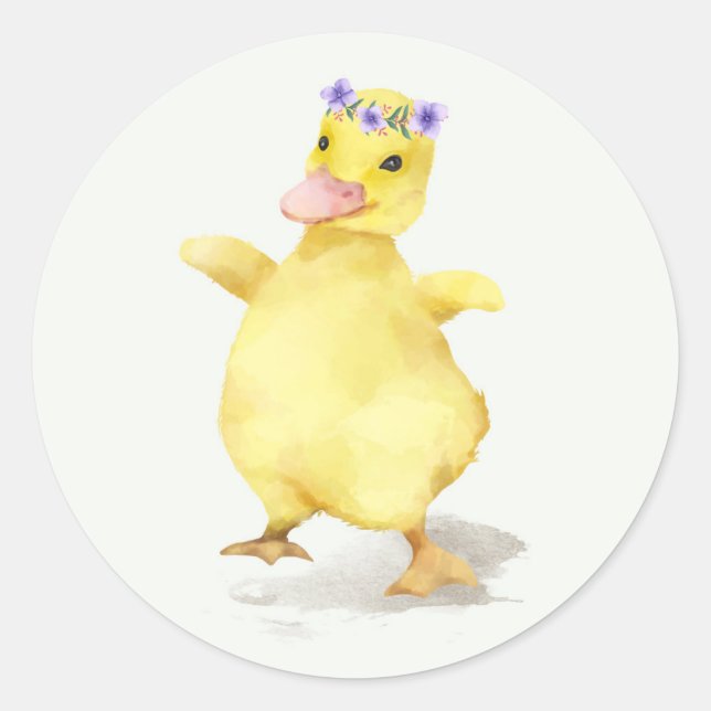 PEGATINA REDONDA PERSONALIZADO ORIENTAL CHICK CON AGUA PARA EL SELL (Anverso)