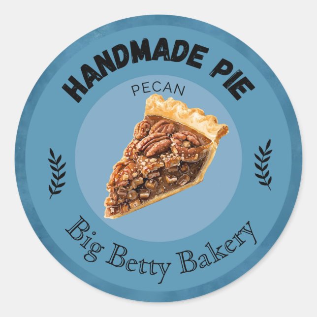 Pegatina Redonda Personalizado Pecan Pie Labs | Paquete de panaderí (Anverso)