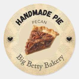 Pegatina Redonda Personalizado Pecan Pie Labs | Paquete de panaderí