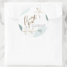 Personalizado Pequeña Empresa Mint & Moss Gracias