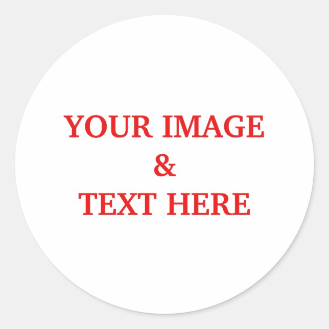 Pegatina Redonda Personalizado personalizado de su propia foto (Anverso)
