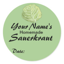 Personalizado personalizado Jar Labels Sauerkraut 