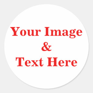 Pegatina Redonda Personalizado personalizado Su propia foto y texto