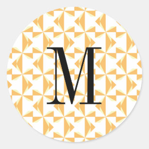 Pegatina Redonda Personalizado Pinelas iniciales de calabaza