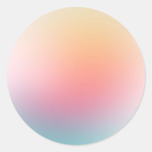 Pegatina Redonda Personalizado plantilla en blanco amarillo rosa ro (Anverso)