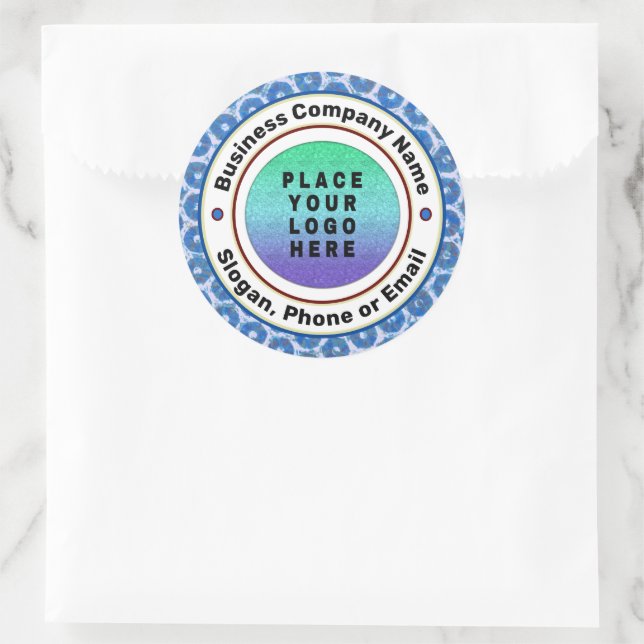 Pegatina Redonda Personalizado profesional de la empresa de logotip (Bolso)