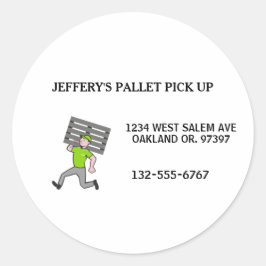 Pegatina Redonda Personalizado Profesional de Pallet de Madera