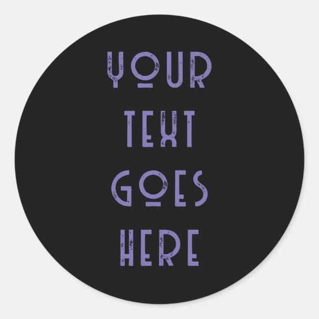 Pegatina Redonda personalizado puede cambiar su texto aquí texto pe (Anverso)