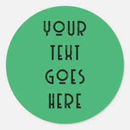 Pegatina Redonda personalizado puede cambiar su texto aquí texto pe