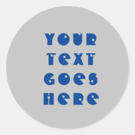 Pegatina Redonda personalizado puede cambiar su texto aquí texto pe