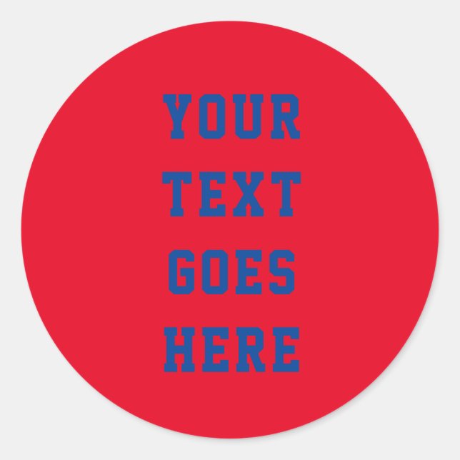 Pegatina Redonda personalizado puede cambiar su texto aquí texto pe (Anverso)