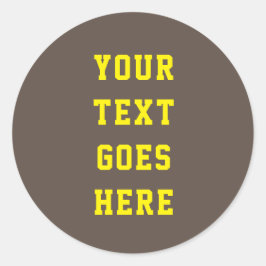 Pegatina Redonda personalizado puede cambiar su texto aquí texto pe