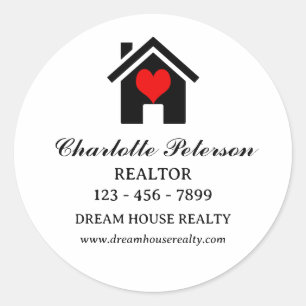 Pegatina Redonda Personalizado Realtor Real Estate