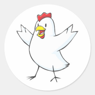 Pegatina Redonda Personalizado Red Hen