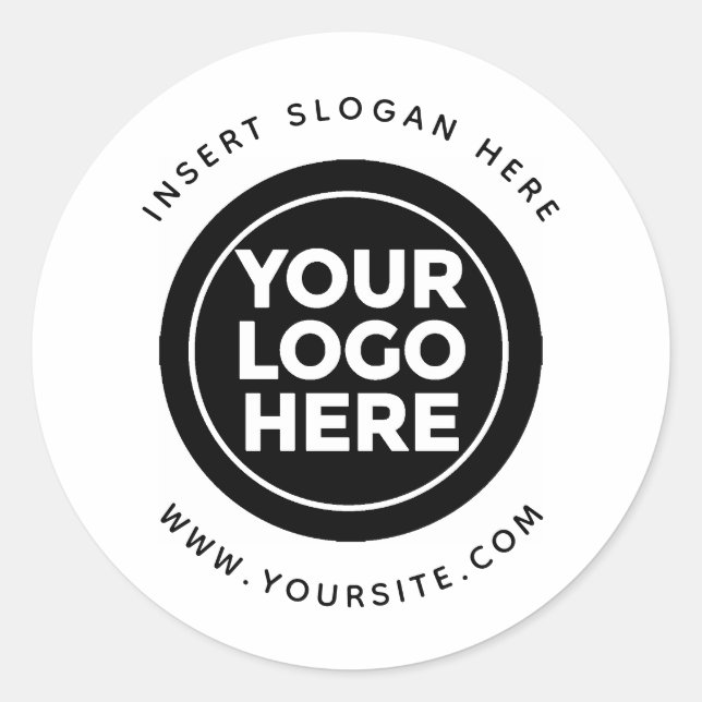 Pegatina Redonda Personalizado redondo Logotipo de su empresa (Anverso)