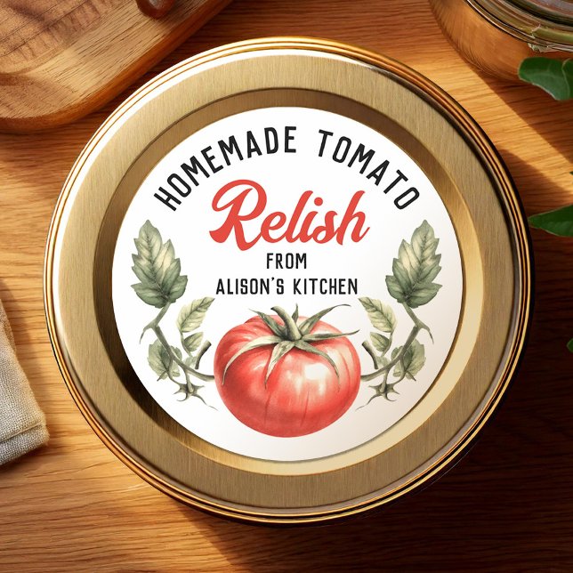 Pegatina Redonda Personalizado Regal de Tomate Casero (Subido por el creador)