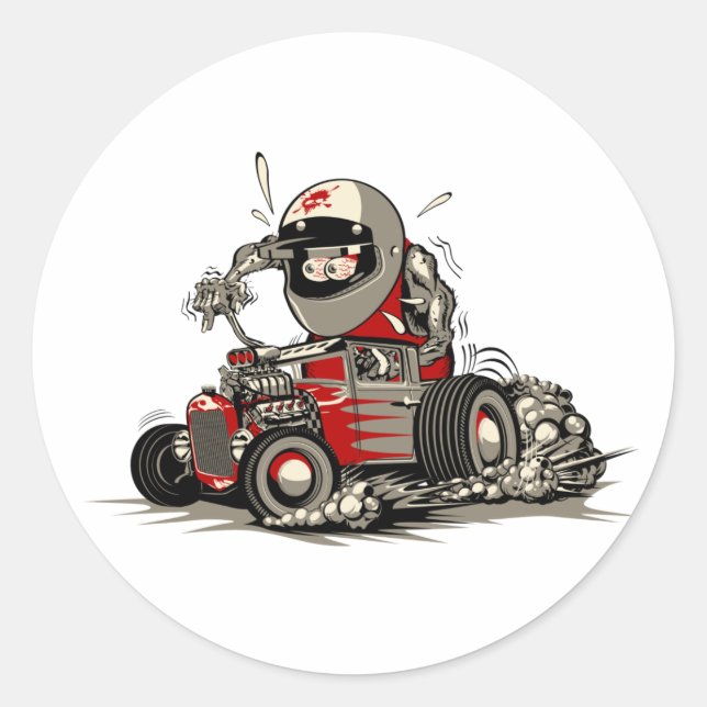Pegatina Redonda Personalizado retro (Anverso)