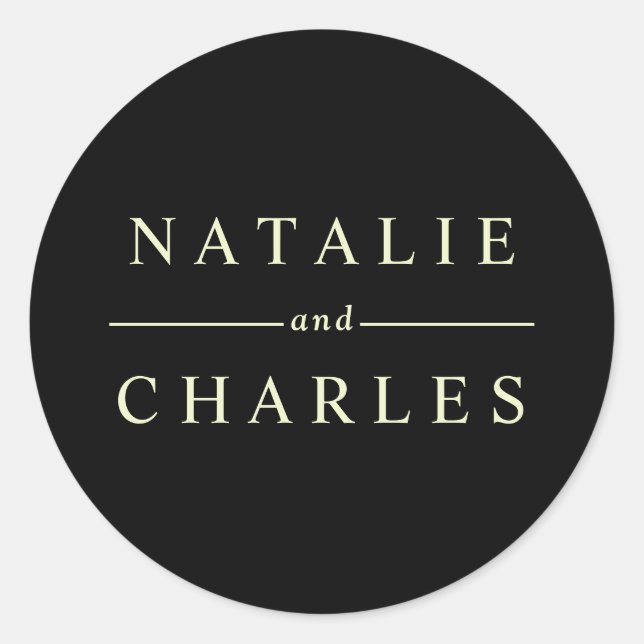 Pegatina Redonda Personalizado simple (Anverso)