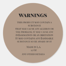 personalizado simple advertencias para pequeñas em